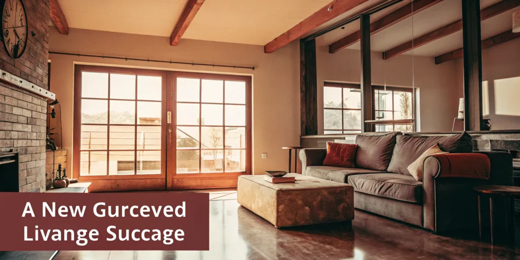 Garage converted into bright living space.