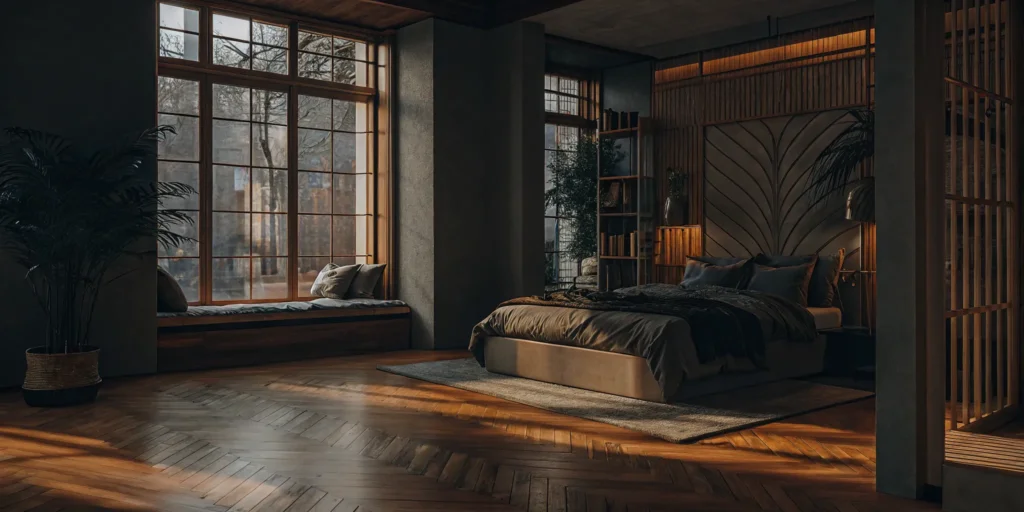 Master bedroom addition with natural light and elegant decor.