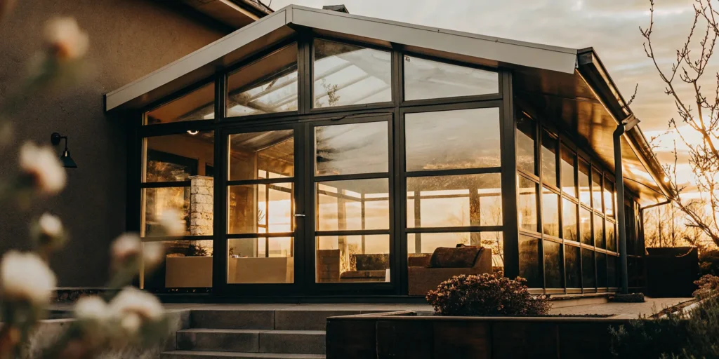 San Jose home addition with sunroom.