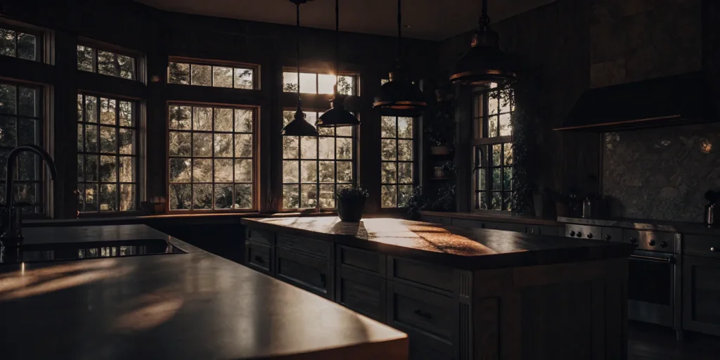 Bay Area home builders create a modern kitchen.